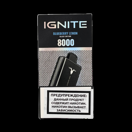 Электронная сигарета IGNITE V80 8000 затяжек Черника лимон