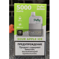 Электронная сигарета Паффми Кислое Яблоко Лёд 5000 затяжек (PUFFMI MeshBox)